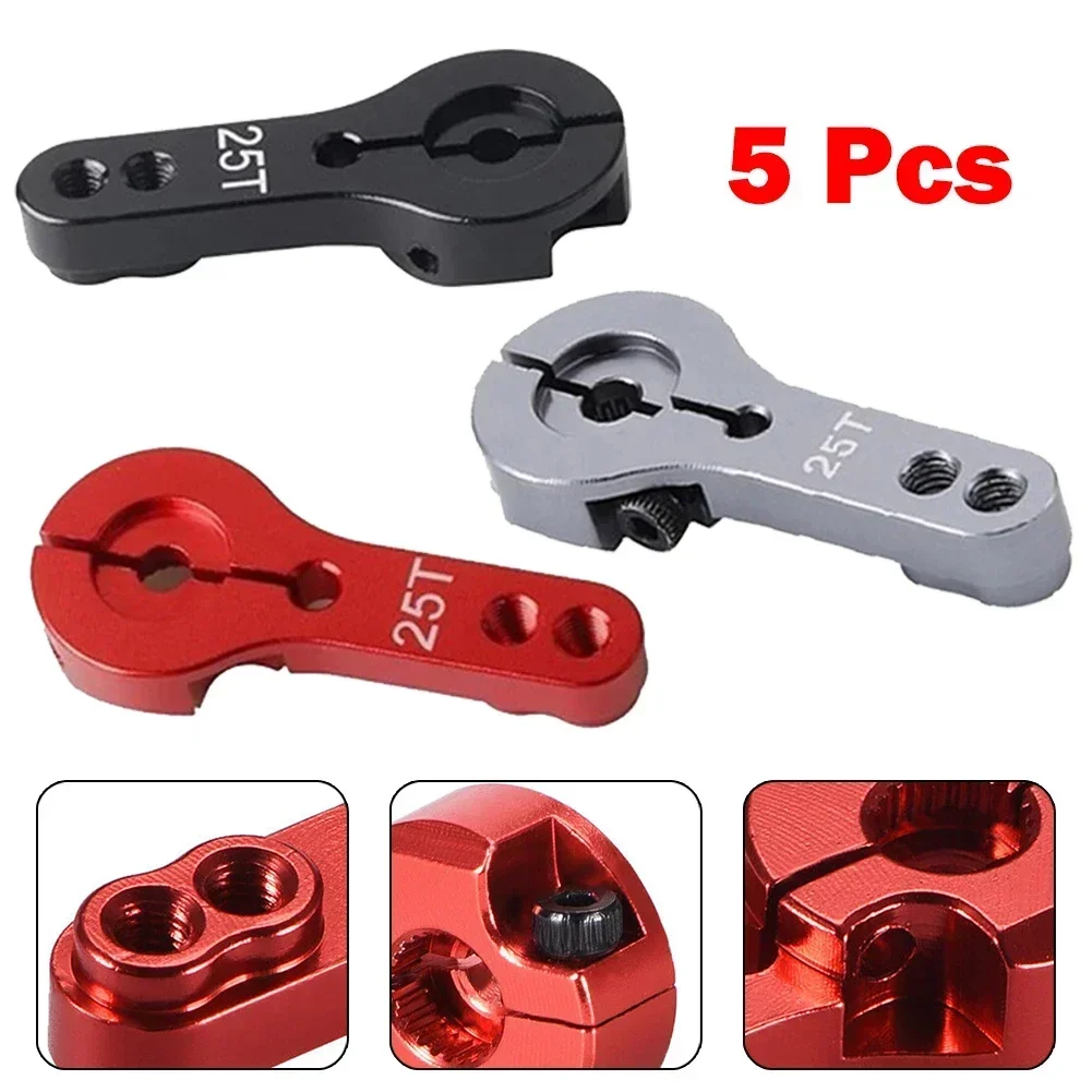 5 stücke 25T Aluminium RC Servo Arm Horn Einzigen Arm/Dual Arm Für Futaba Savox Xcore HL HSP HD Power 3-20kg RC Werkzeuge