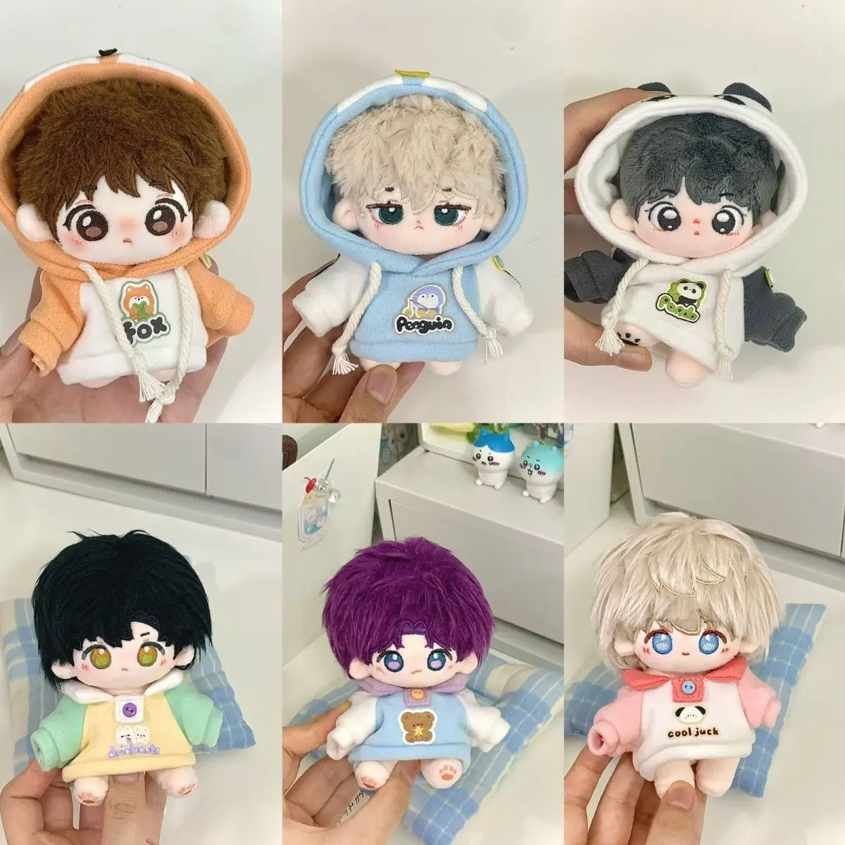 10cm Cotton Doll Clothes Cute Plush Doll Outfit for Normal & Chubby Body, No Attribute Kawaii Fashion Series, Replacem