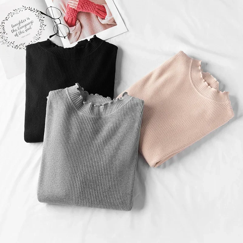 Winter New 100 / 150kg Plus Size Women Clothing 7xl Women Bottoming Sweaters Bust 150/160cm Loose Knitted Pullovers 140 / 175kg