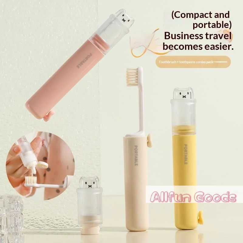 1 Piece - Convenient Toothbrush Travel Container, 2-in-1 Folding Toothbrush Set - Small And Convenient - Essential For Business