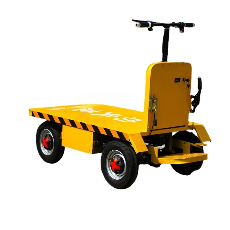 

Electric Trolley Four-Wheel Station Driving Platform Trolley Transportation Turnover Handling