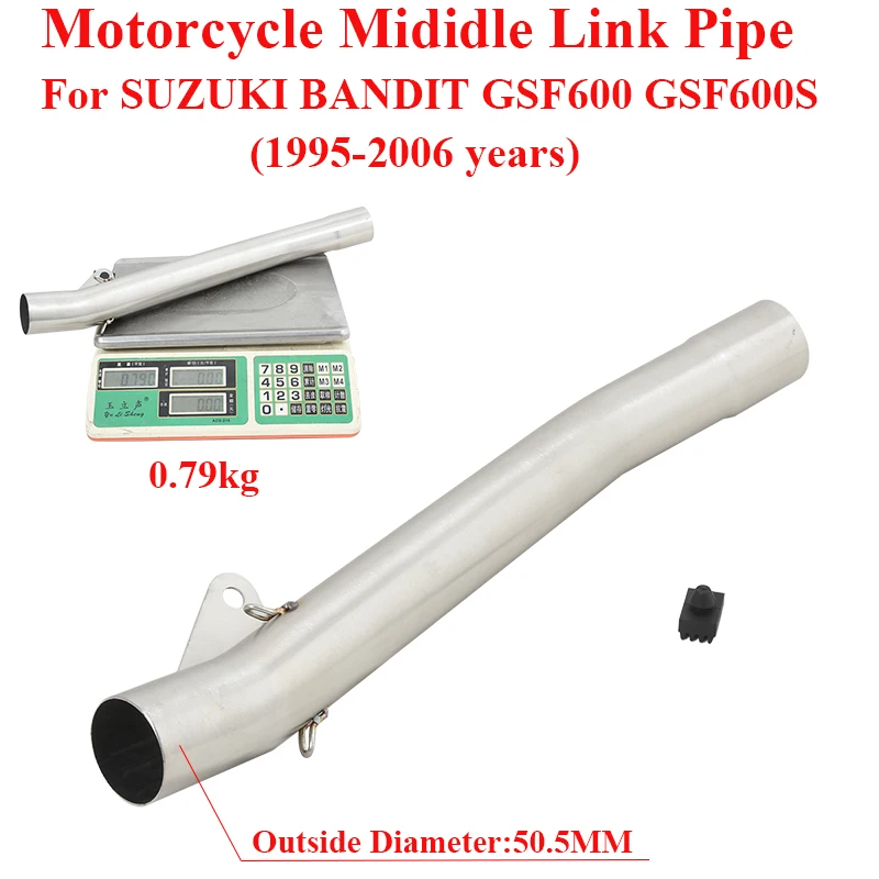 

Slip On For SUZUKI BANDIT GSF600 GSF600S 1995 - 2006 Motorcycle Exhaust Escape Systems Modify Link Pipe Connection 51mm Muffler