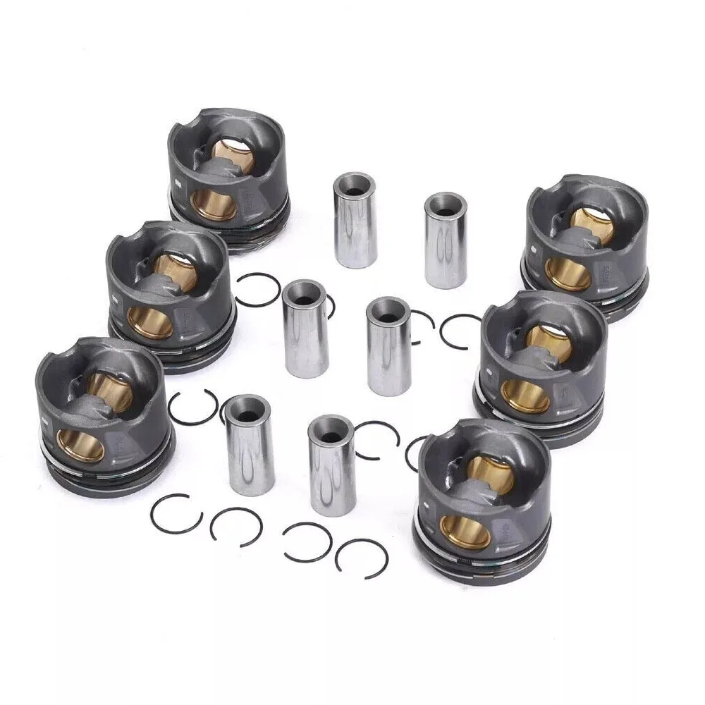 Engine Parts 6PCS Piston & Ring Kit Set 83mm Fit 3.0 L Diesel For Mercedes-Benz X166 GLS350 CDI W166 OM642 ML350d Sprinter 3.0L