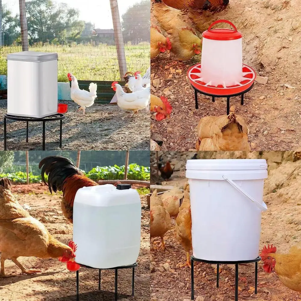 

Chicken Feeder Metal Stand Chicken Feeder Stand Sturdy Metal Stand for Indoor/outdoor Poultry Accessory Equipped with Feeder