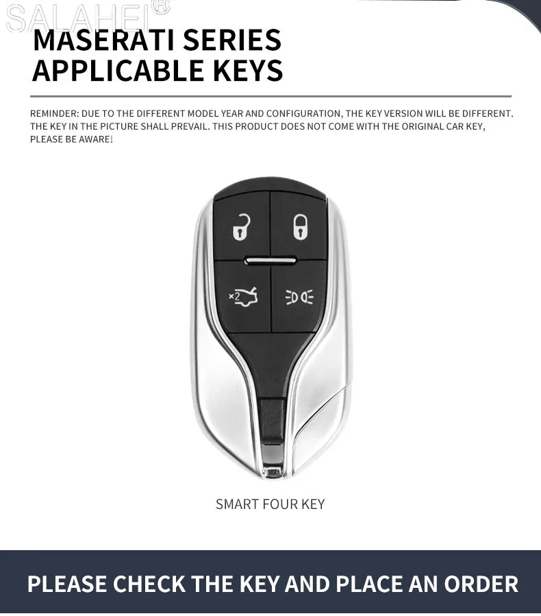Leather Car Key Cover Fob Case Shell For Maserati Levante Ghibli Quattroporte GT Granturism GranCabrio Auto Keychain Accessories