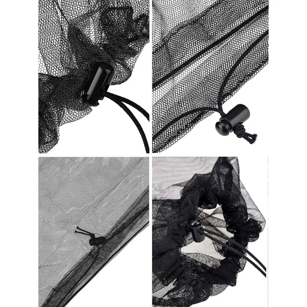 4-Pack Mosquito Nets for Outdoor Adventure: Hiking, Camping, and Insect Protection in Black