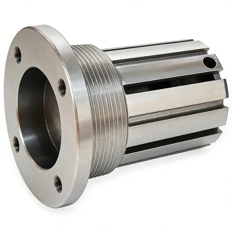 OEM Precision Customized CNC Lathe Machining Part Services Precision CNC Machined Stainless Steel Flanged Splined Shaft