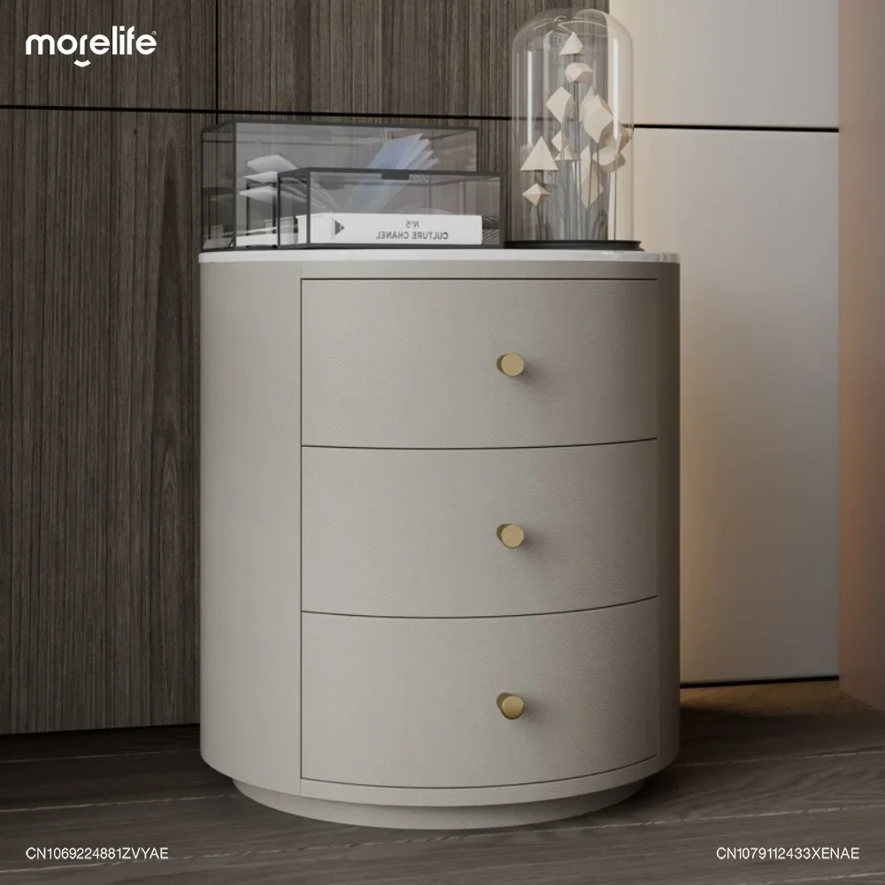 

Nordic Style Nightstands Mobile White Minimalist Modern Light Luxury Bedside Tables Mesillas De Noches Bedroom Furniture K01