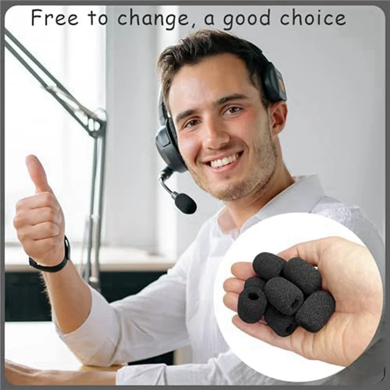 AT41 60-пакет пенопластового микрофона с ветровым стеклом, мини-размер, пенопластовые чехлы для микрофона с лацканами для гарнитуры