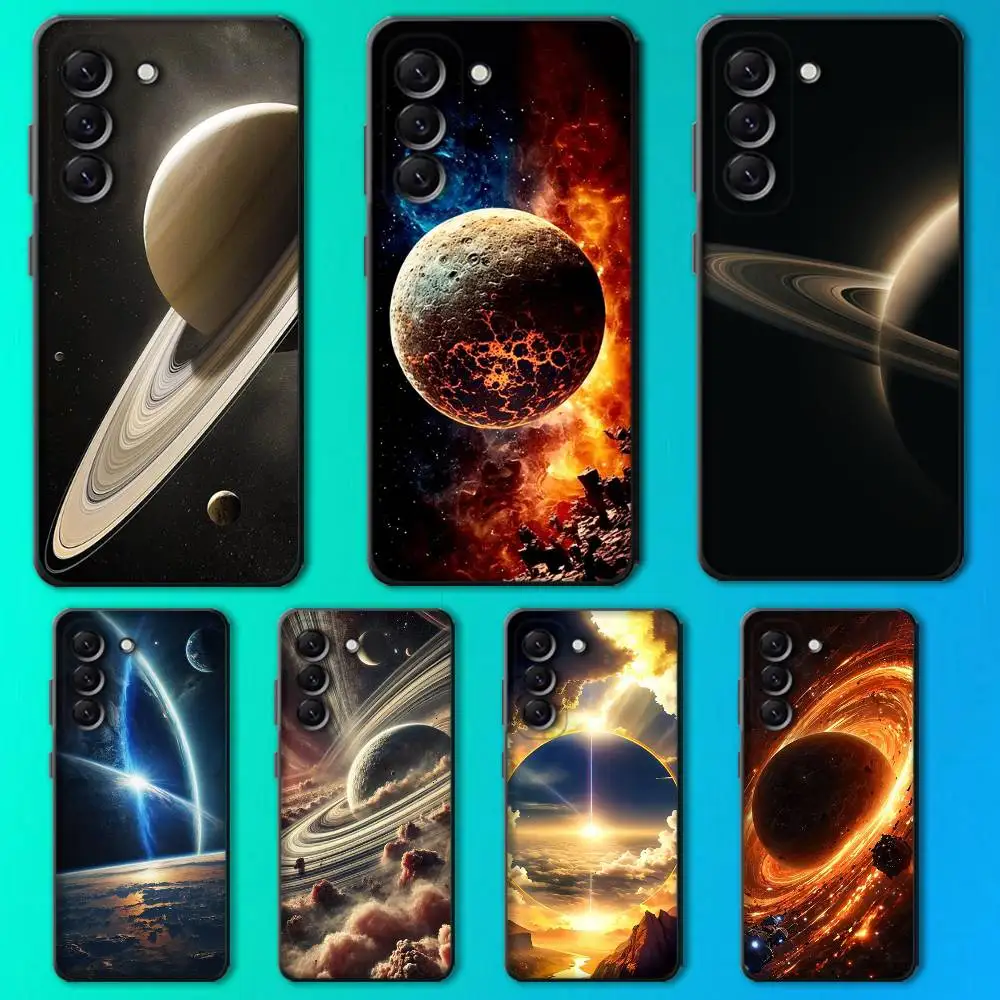 

Saturn Solar system Phone Case For Samsung Galaxy A13,A21s,A22,A31,A32,A52,A53,A71,A80,Soft Black Shell