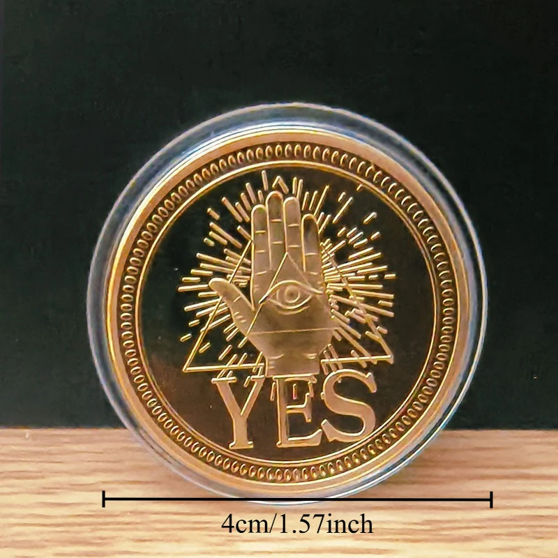 YES/NO Decision Coin Souvenir Commemorative Coin Magic Coin Collection  Lucky Skull Home Decor