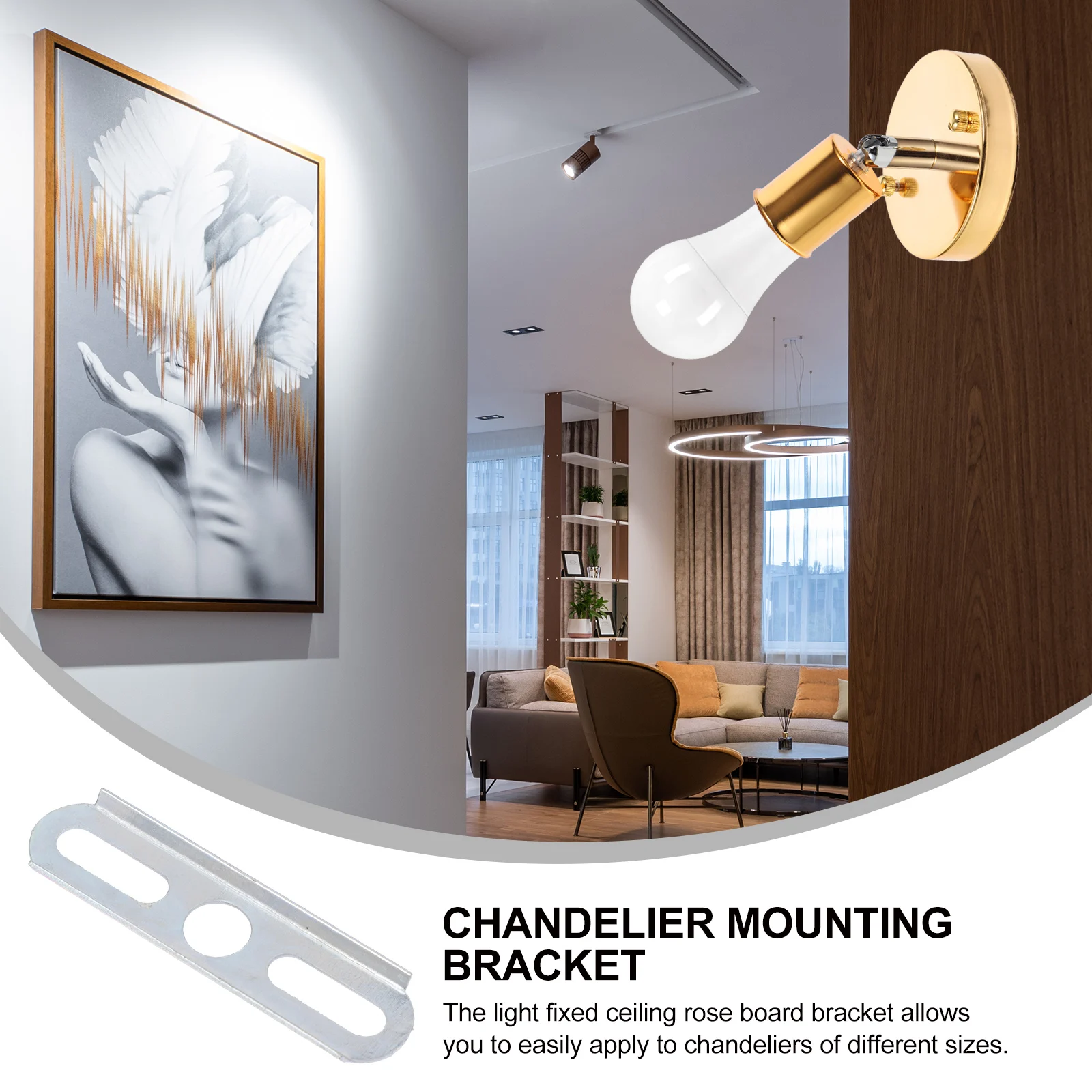 

30Pcs Light Fixture Mounting Bracket Iron Ceiling Light Brackets Diy Hanging Plate Chandelier Mounting Hardware