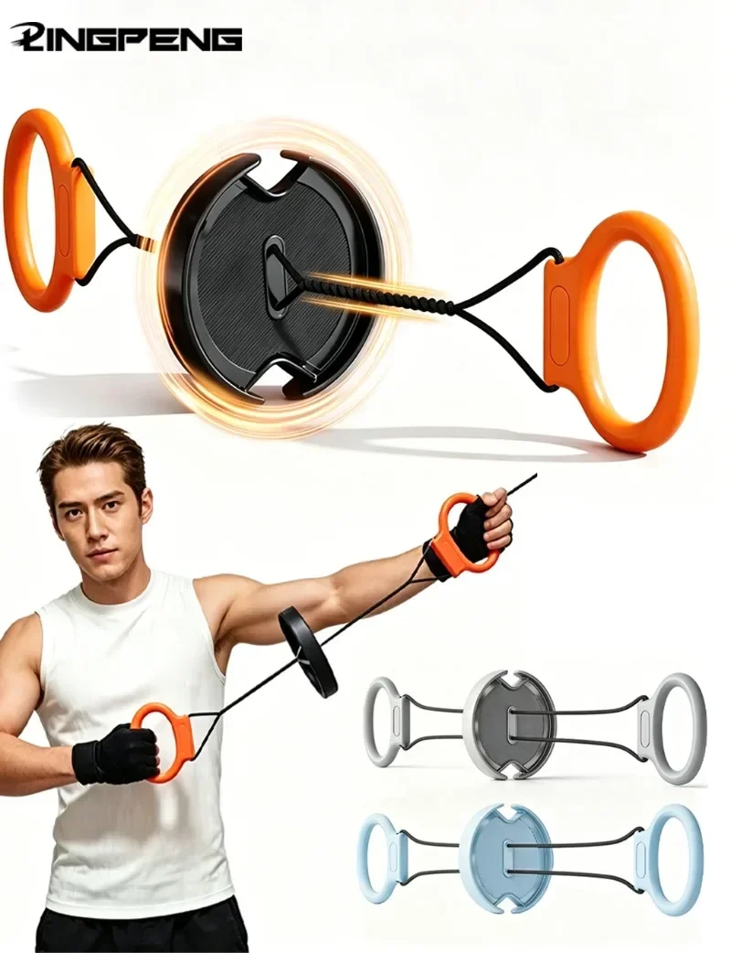 Armkrafttrainer mit Schwungradrotation, faltbar, verstellbar, für Armkrafttraining im Fitness-Studio, Zuhause, Büro, Wohnheim, auf Reisen – Detail 1