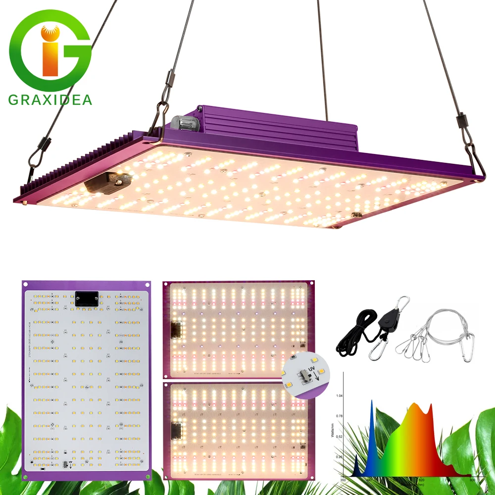 Lampe de culture LED à spectre complet LM281B, dimmable, 120/240W, étanche IP65, pour serre, culture végétale, floraison et semis