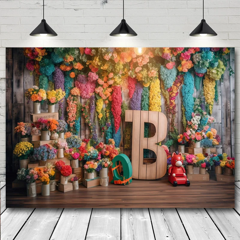 Photography Backdrop Flower Wall Book Desk Back to School Student Graduation Party Banner Photocall Background Photo Studio