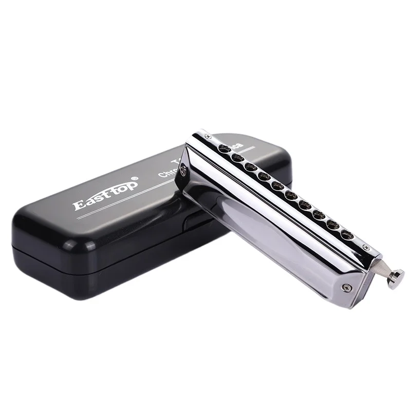 Professional Chromatic Harmonica in 10 Holes with Easy Slide - Ideal for All Skill Levels, From Beginners To Professionals