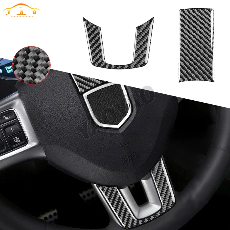 For Dodge challenger 2011-2014 Carbon Fiber Steering Wheel Decoration Cover Trim Sticker