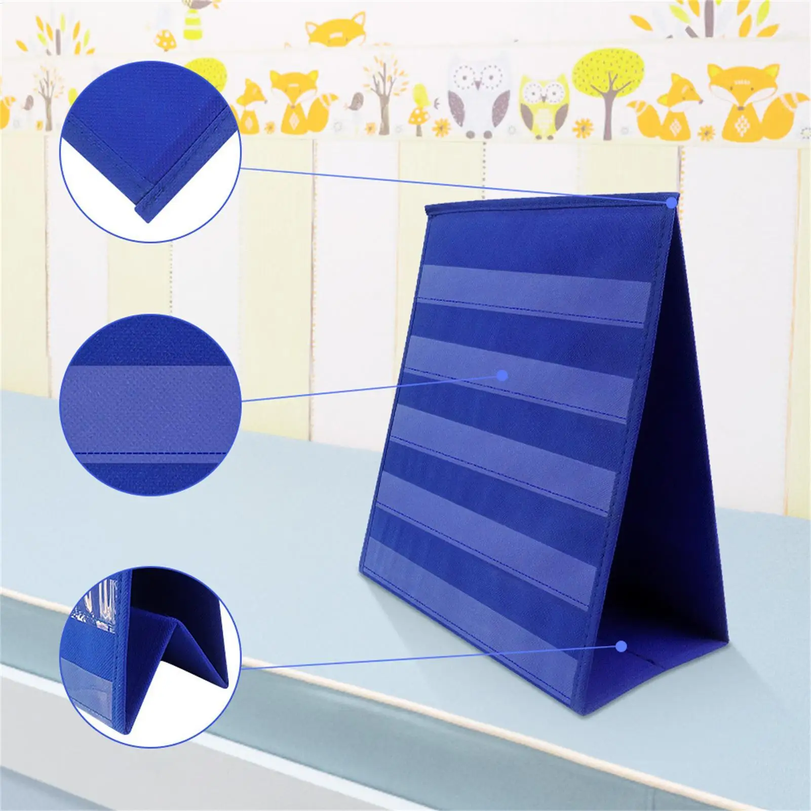 مخطط الجيب على سطح الطاولة في الفصل الدراسي، منظم مخطط الجيب التعلمي، مخطط الجيب ذاتي الدائمة لعروض الفصل