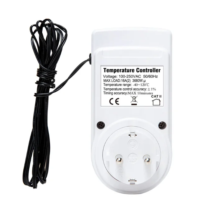 Large Screen European Union Temperature Control Socket Temperature Switch Countdown Switch Socket Temperature Controller