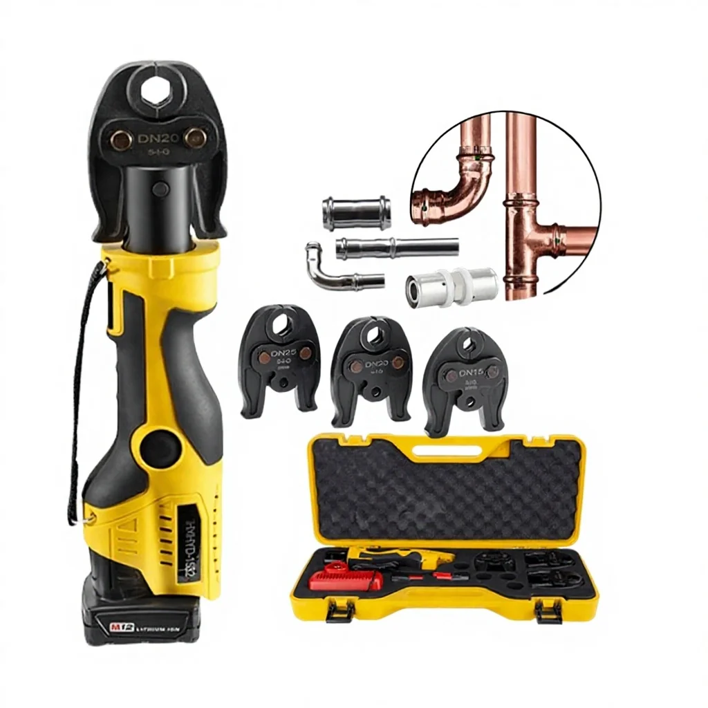 

ProPress Vertical Calipers Tool Kit for Construction Battery Powered HVAC & Plumbing Pipes for PEX Copper Other Hydraulic Tools