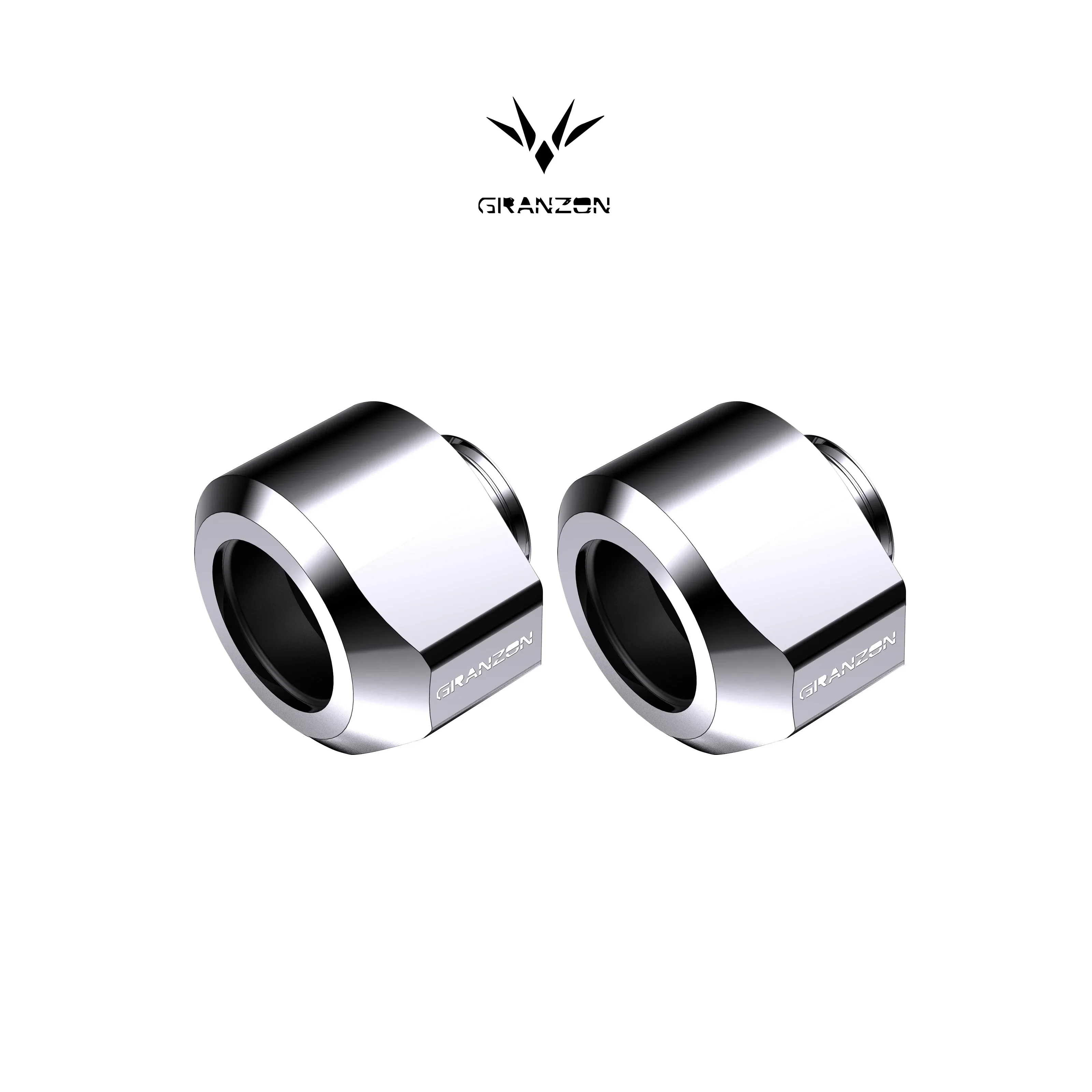 Złączka Granzon G1/4'' OD14mm do twardych rurek do chłodzenia wodnego PC, akrylowych rur PETG / Czarny Srebrny Biały Złącze Anty-odlewniowe, GD-FT14