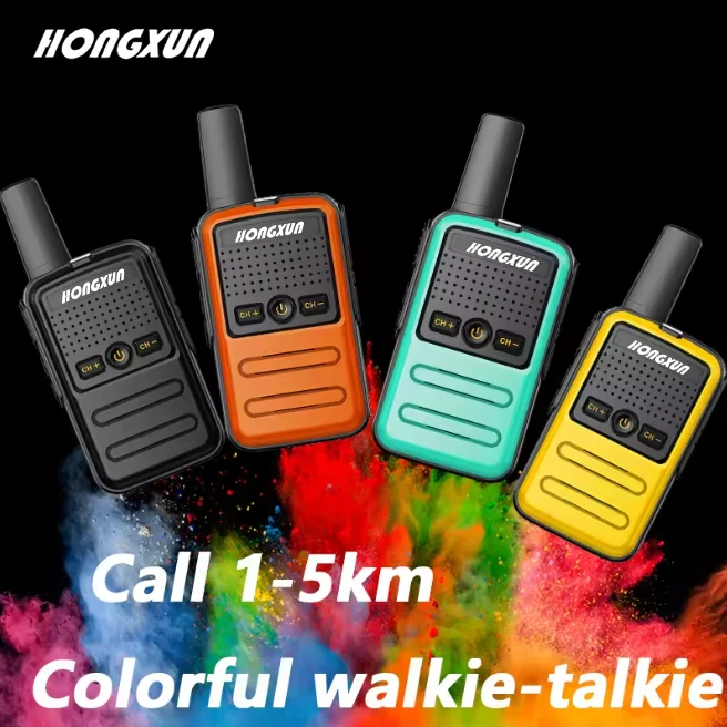 2 pcs Portable Mini HX-C56 Walkie Talkie Long Range PMR FRS for Radio Communicator for Kids Hotels Business Use