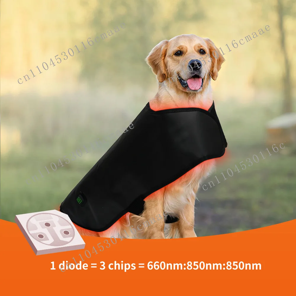 Pet Red Light Infrared Therapy Device for Cats and Dogs Back and Abdomen Injuries, Fracture Healing, Portable Timing