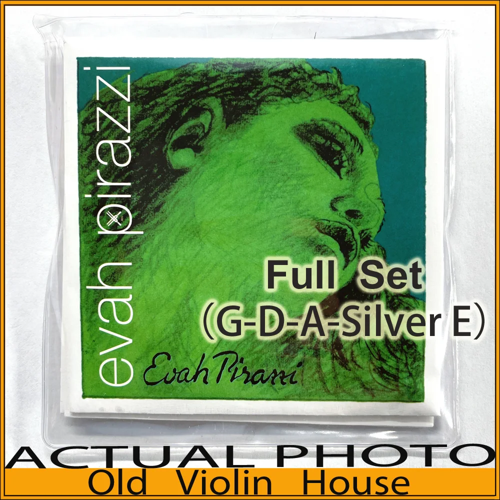100% Authentic Evah Pirazzi Violin String Set (419021) Medium Gauge Steel E Ball End 4/4 Size