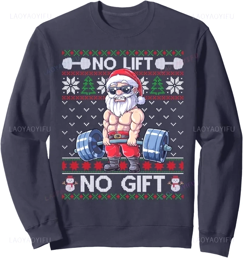 

Funny Muscle Santa Lifting Sweatshirt Ugly Santa Hoodie Funny Christmas Sweater Men's Hoodie Christmas Ugly Men's Sweatshirt