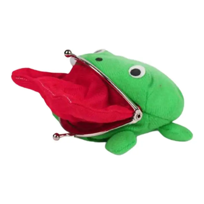 Pcs Kawaii Cute Green Frog Coin Bag Cosplay Props Plush Toy Purse Wallet Funny Gift Sundries Money Bag Toy