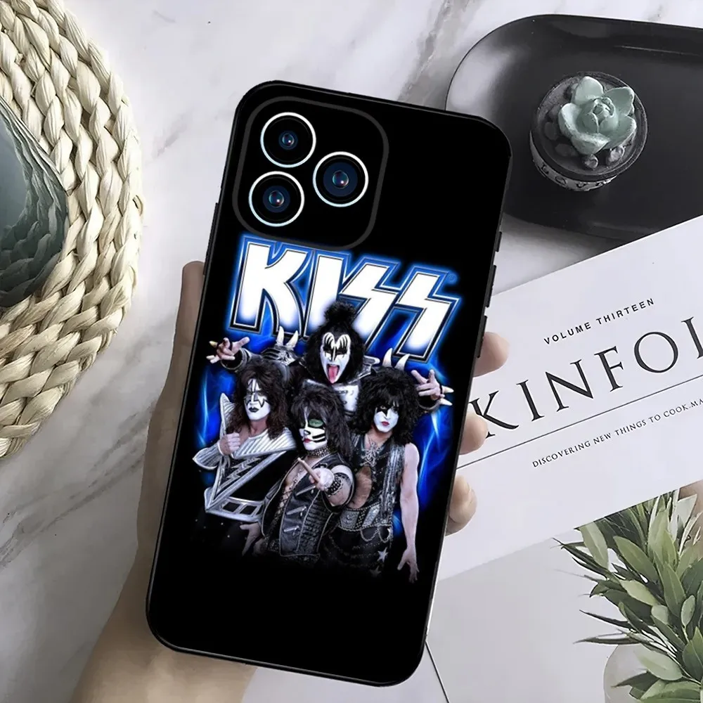 Rock Band K-Kiss Phone Case For Samsung Galaxy S24 S23 S22 S21 S20 FE S10 S9 S10E Plus Ultra Lite 5G Black Phone Case