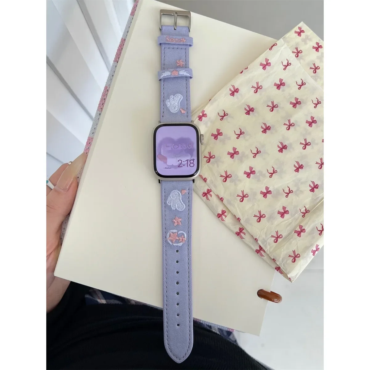 حزام (استيك) ساعة لساعة أبل 42/44/45/46/49 مللي متر 40/41 مللي متر بو الجلود موضة ساعة لساعة Ultra3/2 SE3/4/5/6 سلسلة 11/10/9/8/7/6