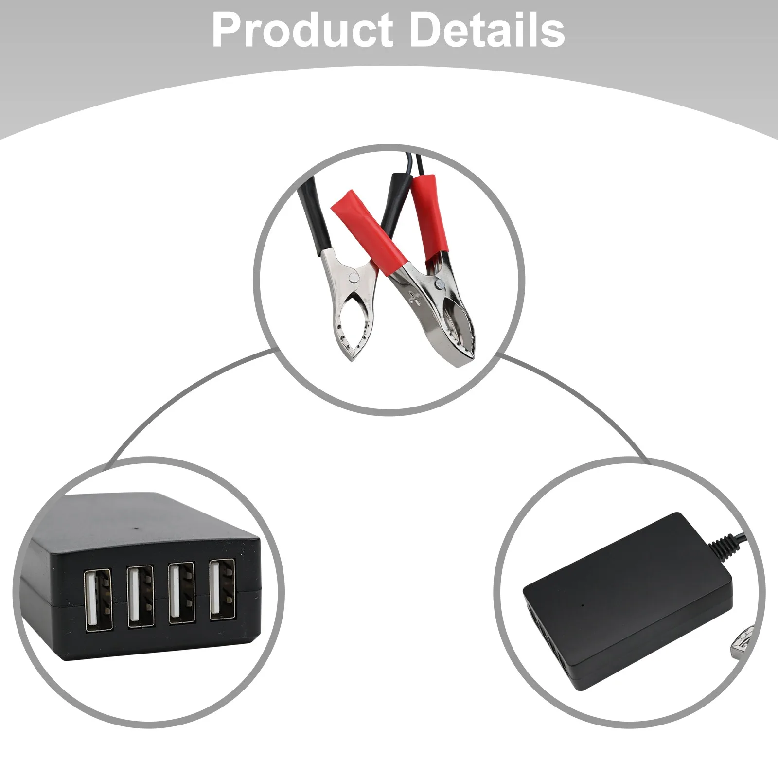 Fast Charging Multiport Adapter Car Charging 4-Port USB Charger Fast Charging Capability Overcharge Protection