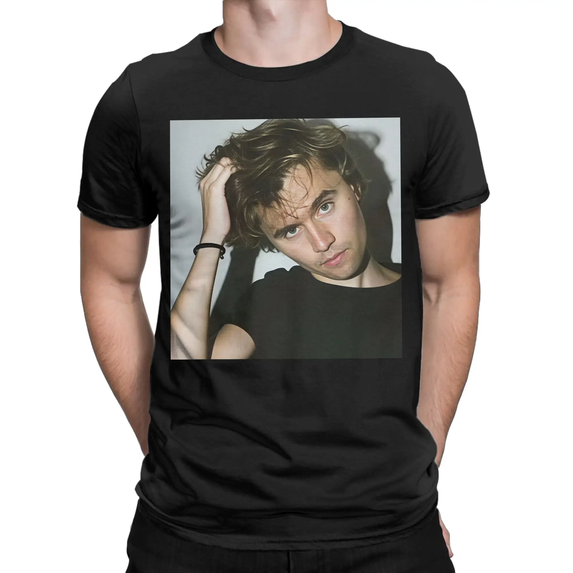 Charlie Kirk Messy Blonde Hair T Shirt  Hipster T-Shirts Short-Sleeved Y2K Funny Tops Summer Cotton O Neck Plus Size 5XL Tees