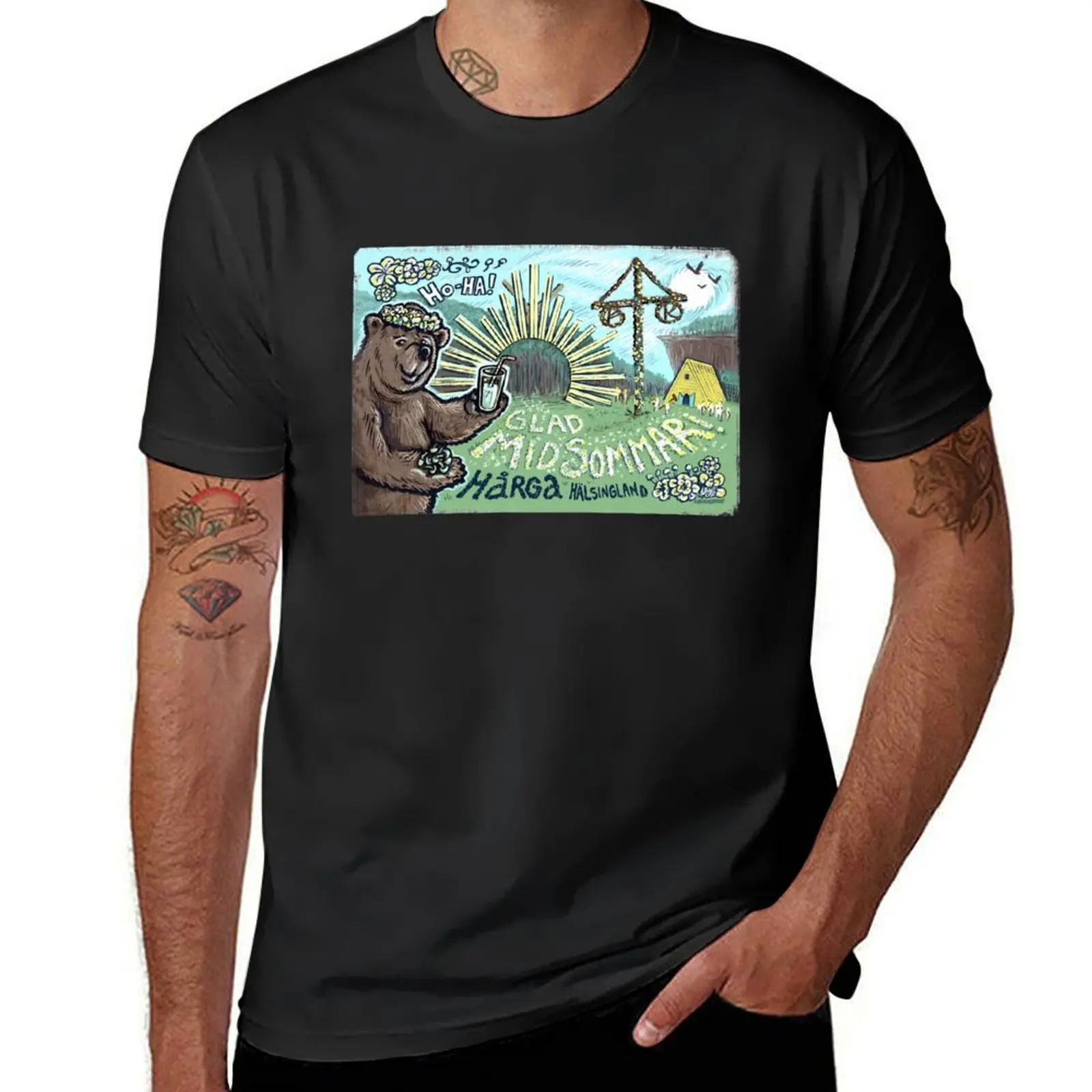 

Ho-Ha, Glad Midsommar! T-Shirt clothes croswit shirt man cotton graphic tees mens funny t shirts