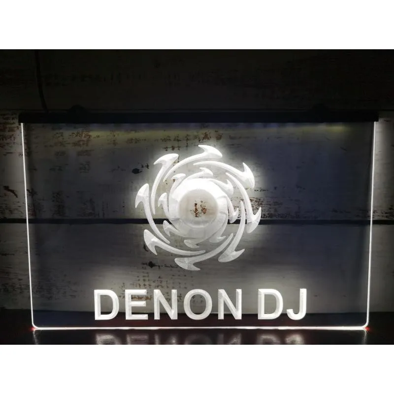 Denon DJ Home Audio Theater LED Neon Sign-3D Carving Wall Art for Home,Room,Bedroom,Office,Farmhouse Decor