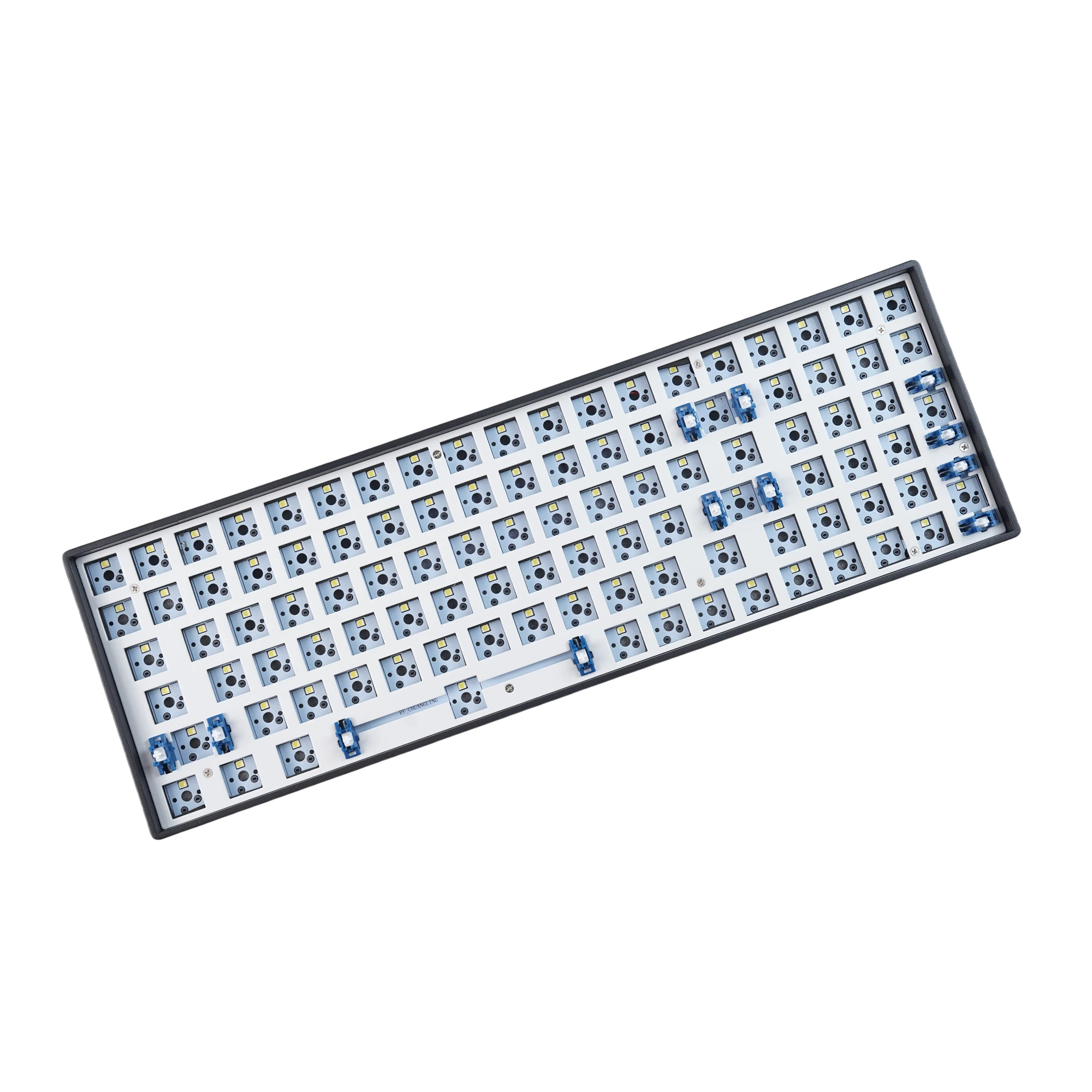 Imagem -03 - Mathew S100 Teclado Mecânico sem Fio Barebone Branco Backlight 100 Teclas 98 Layout Hot Swap Teclado para Jogos Kit Diy