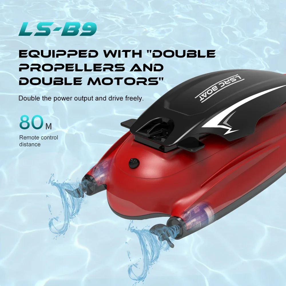 New High Quality LSRC-B9 RC Boat: 2 Channel High Speed Remote Control Racing Boat with Toy Accessories