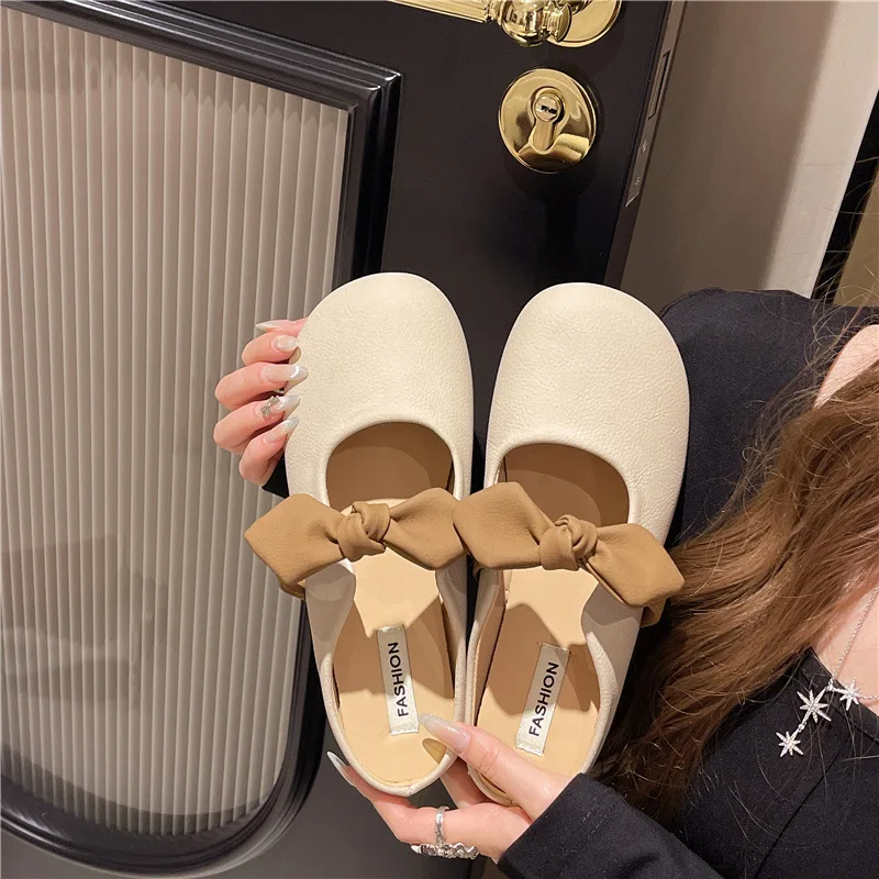 

Летние женские сабо с закрытым носком во французском стиле, плоские шлепанцы Мэри Джейн, нежный стиль, идеальные пары платьев, модные пляжные туфли на плоской подошве