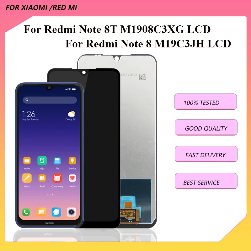 

6.3'' Original For Xiaomi Redmi Note 8T LCD Display Touch Screen Digitizer Assembly Replacement Parts For Redmi Note 8 Display