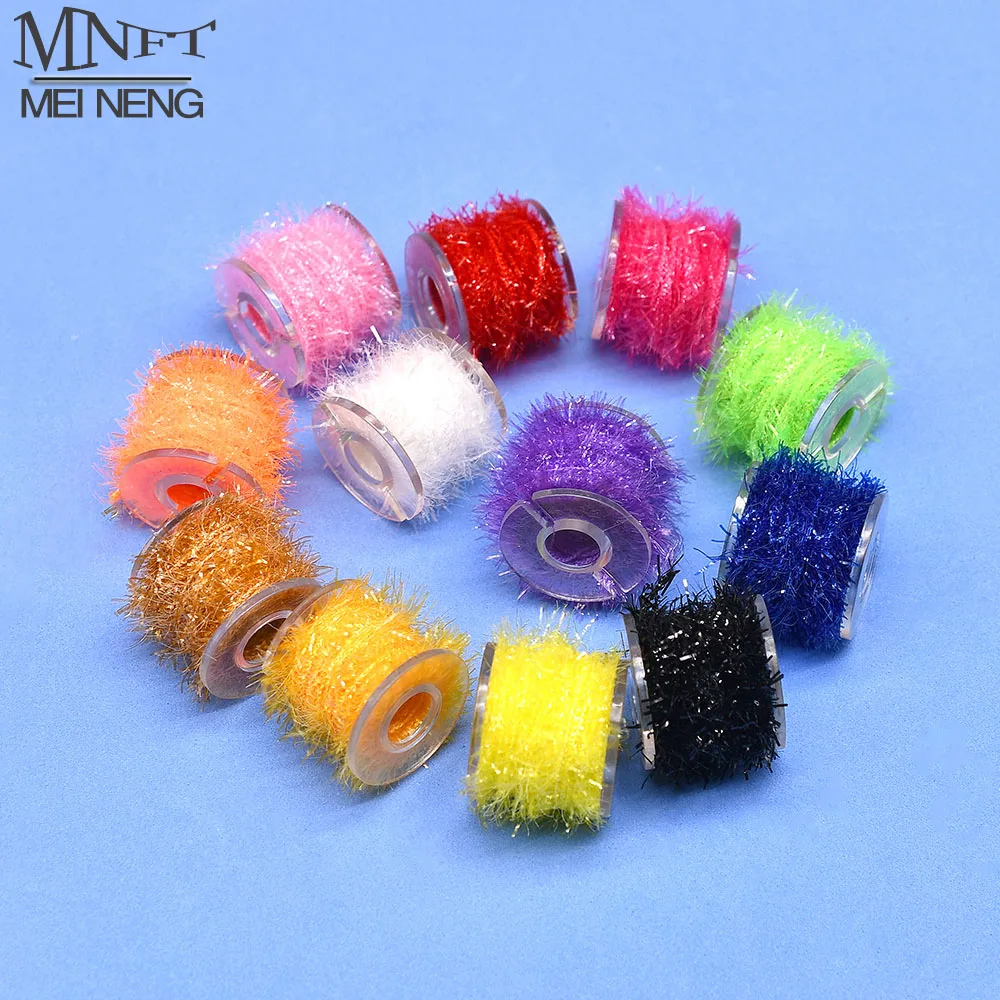 

5Meters/Spool Fly Fishing Tinsel Chenille Crystal Flash Cactus Line Fly Tying Materials Nymph Streamers Lure Making