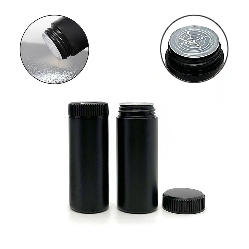 1PCS 60/100ml Talcum Powder Bottle Refillable Cosmetic Powder Dispenser Plastic Powder Container Empty Pots Bottles