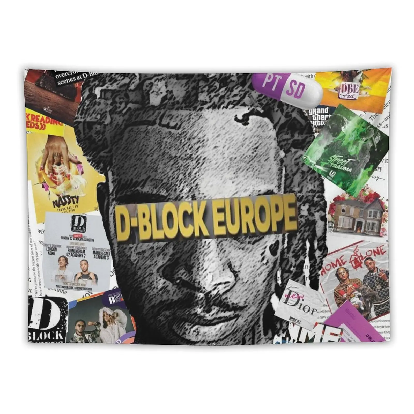 

D BLOCK EUROPE SCRAPBOOK Tapestry Cute Room Things Living Room Decoration Room Decore Aesthetic On The Wall Tapestry