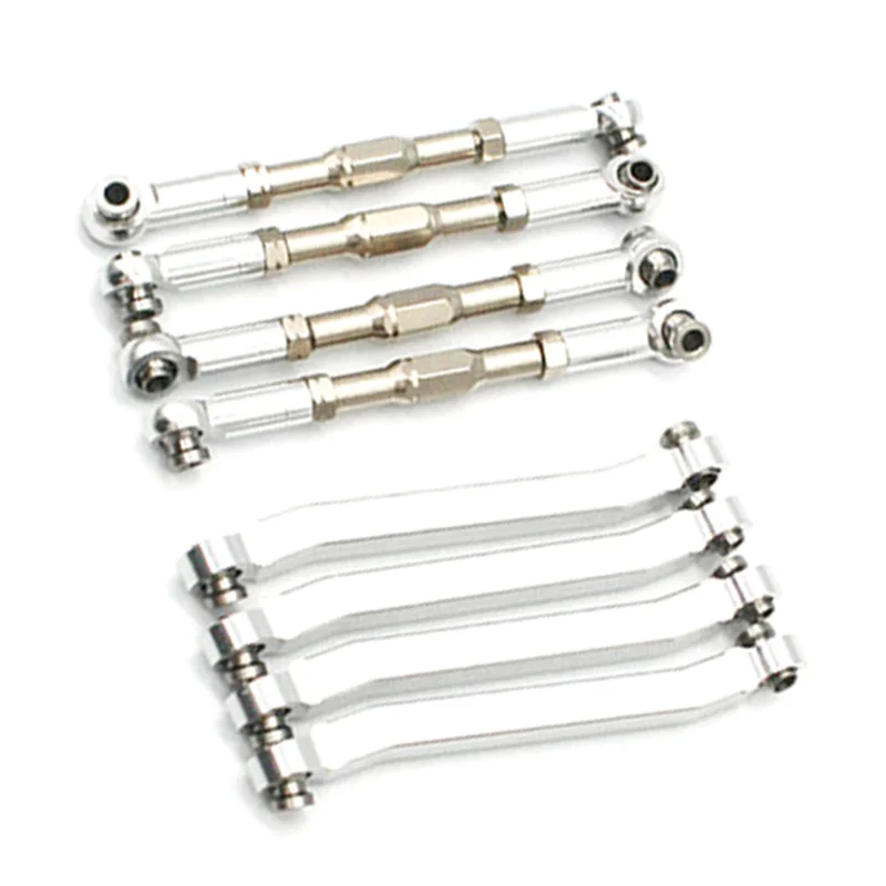 

48X Metal Chassis Pull Rods Link Suspension Tie Rod For MN D90 D91 D96 D99 D99S MN90 MN99S 1/12,Silver