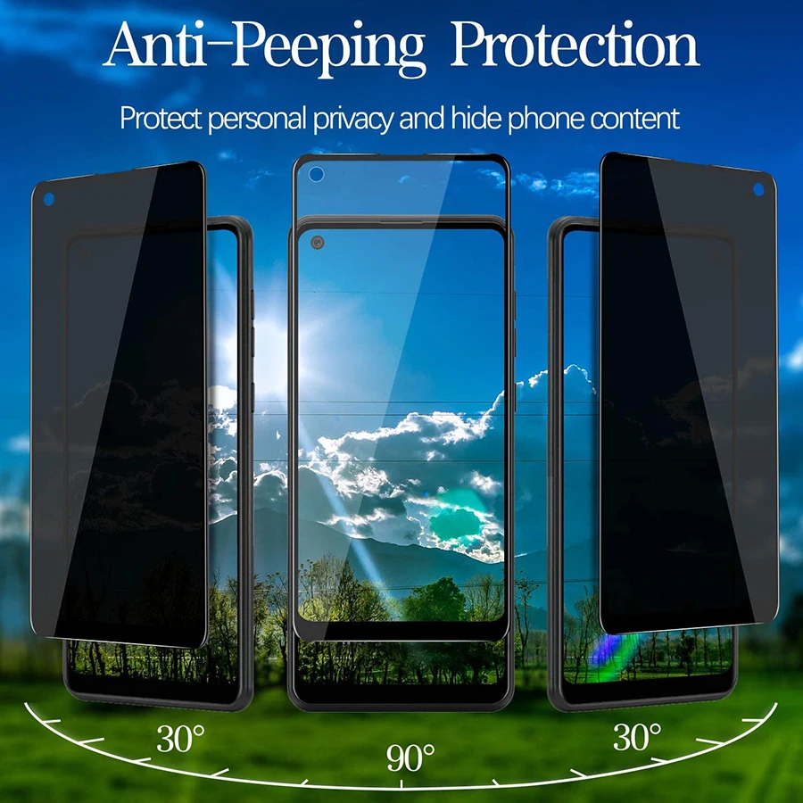 Anti Spy Privacy Tempered Glass For Samsung Galaxy A21S 6.5