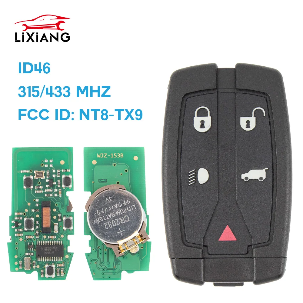 LIXIANG-Clé de voiture télécommandée intelligente, Land Rover Freelander 2 et 3, LInter dehors Ranger Rover, 315Mhz, 433Mhz, FCC ID: NT8Cruc9