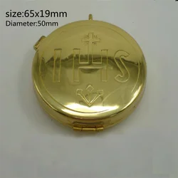 Pyx for the Eucharist, Catholic Brass Host Carrier, Religious Hostpital Church, Holy Communion Pyxes for Hosts