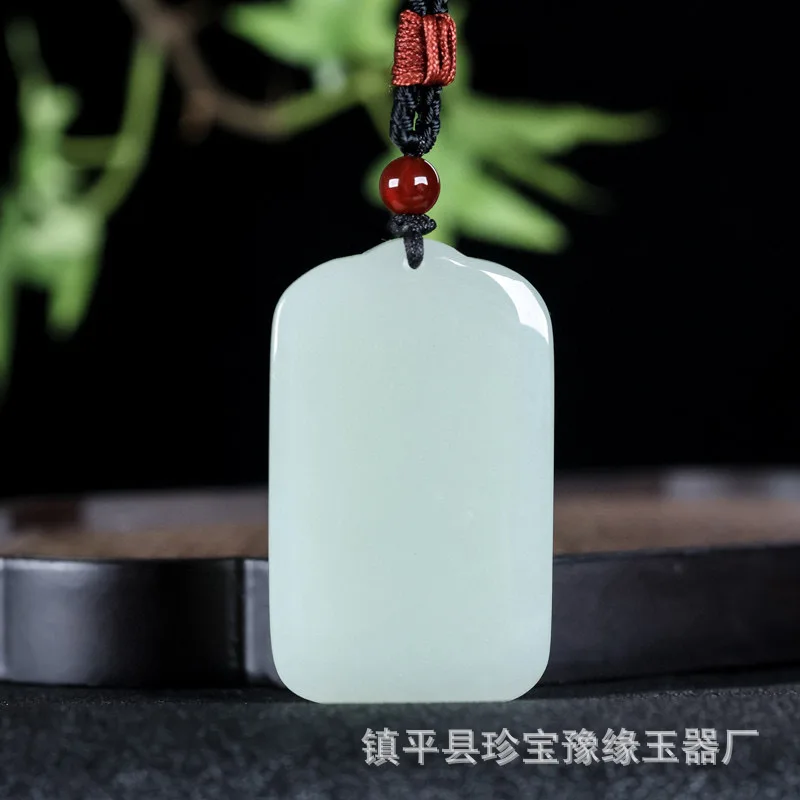 

Натуральный нефритовый кулон-талисман «Серинити» из Хэтяня, зеленый с белым, унисекс, ювелирное изделие