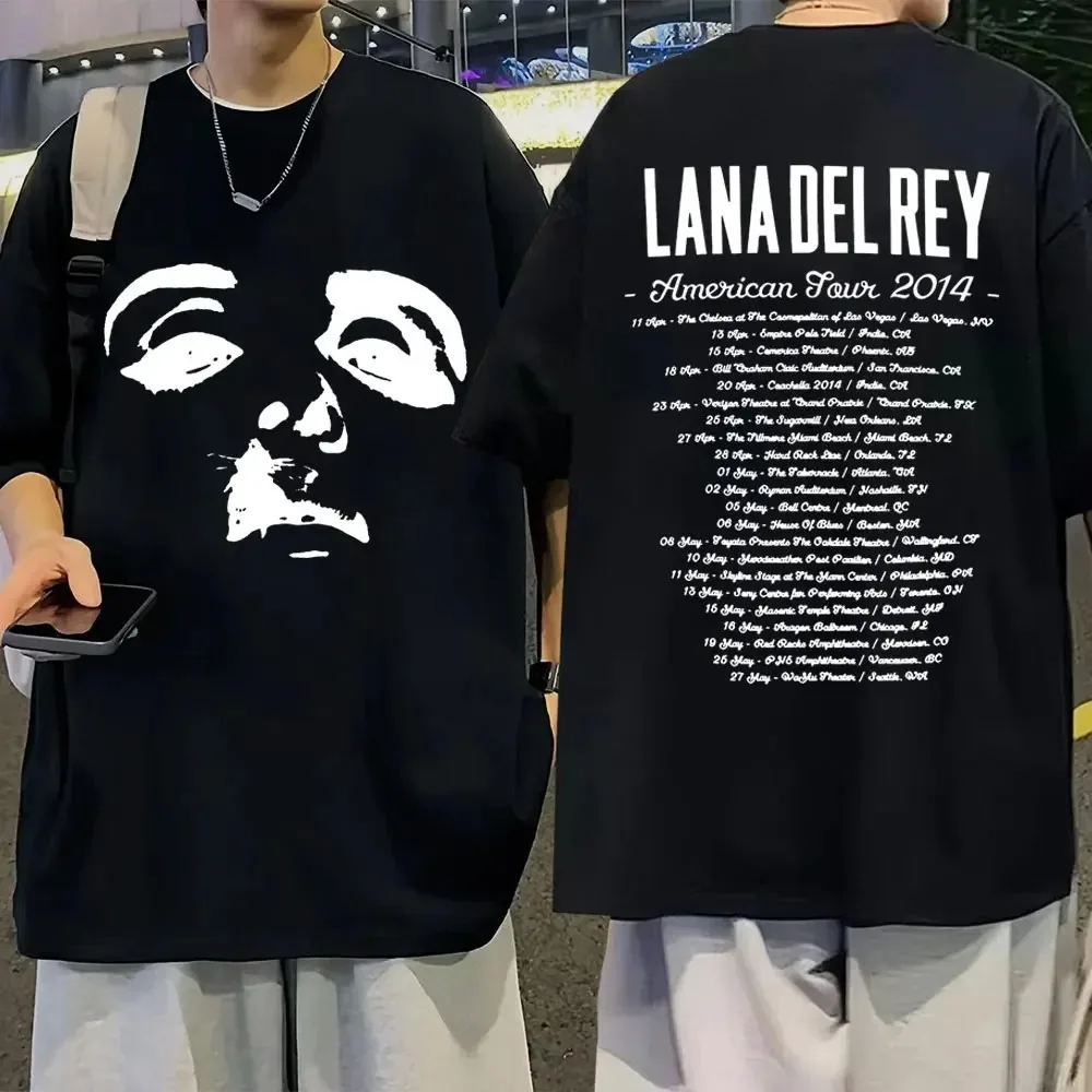 

Singer Lana Del Rey T Shirts Ultraviolence Music Album T-shirt Men Women Harajuku Fashion Loose Short Sleeve T-shirts Streetwear