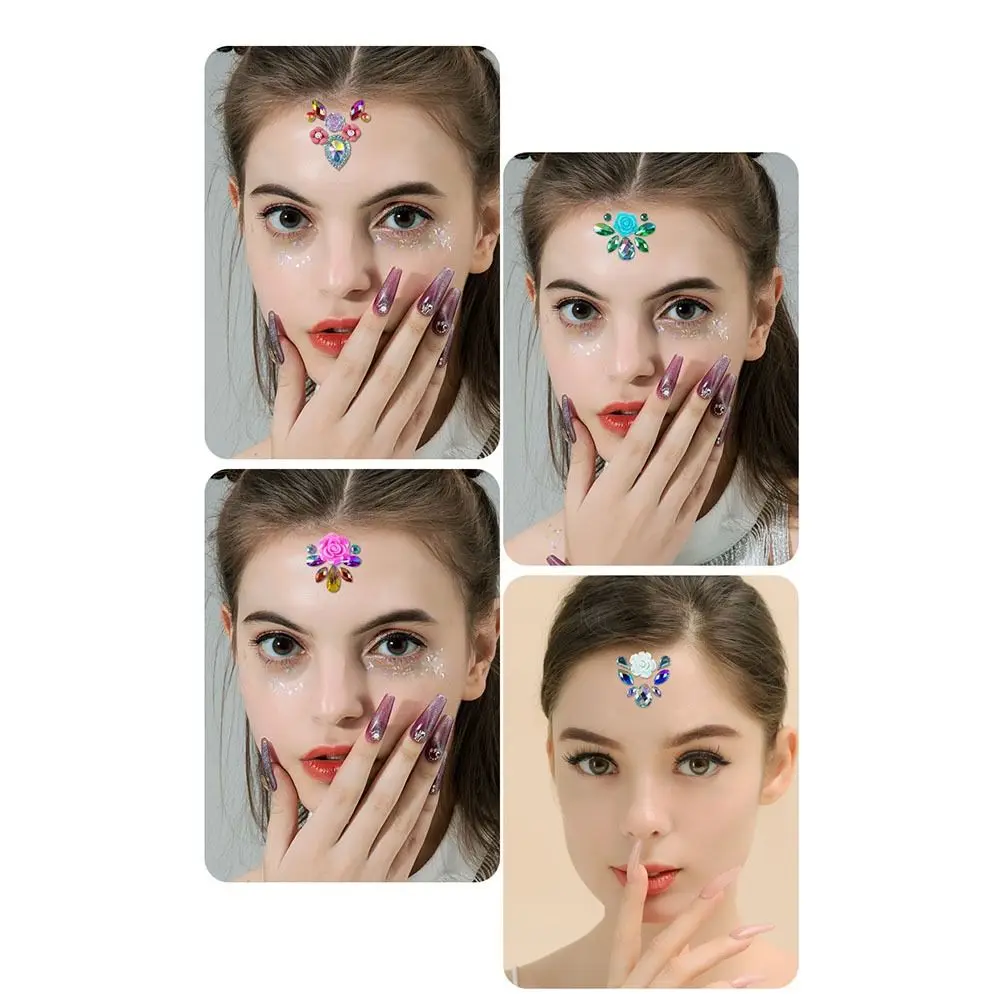Tattoo Tool Adhesive Makeup Diamond Sticker Diamond Mask 3D Crystal Crystal Gems Tattoo Festival Glitter Rhinestone Tattoo Women